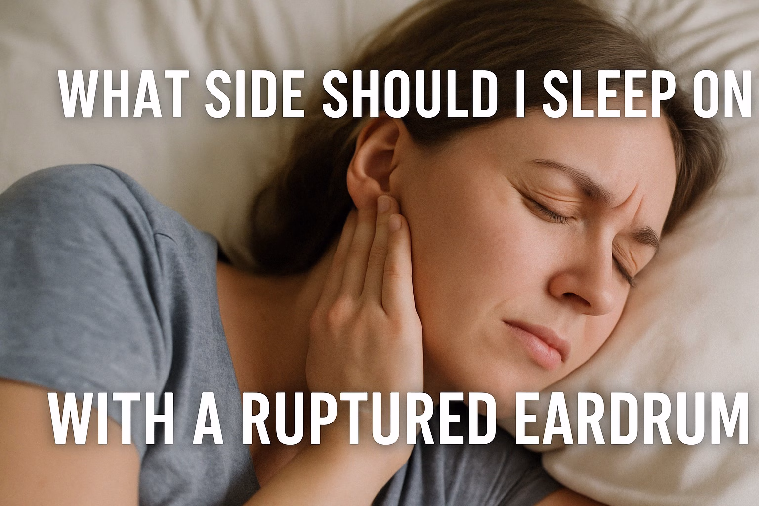 What side should i sleep on with a ruptured eardrum